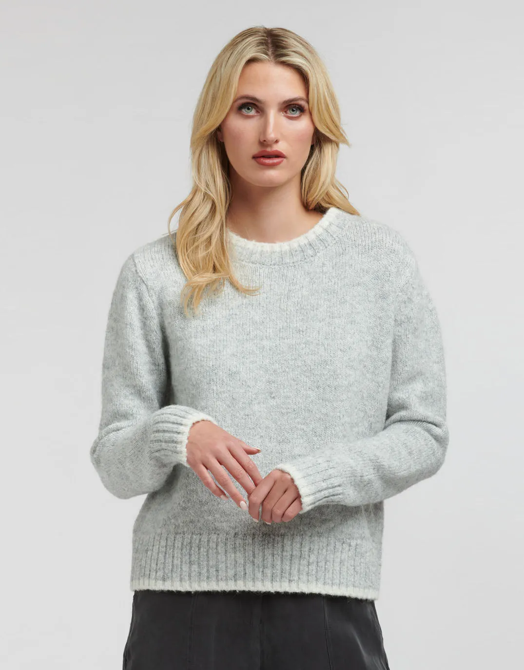 Rigby Alpaca Tweed Knit - Silver