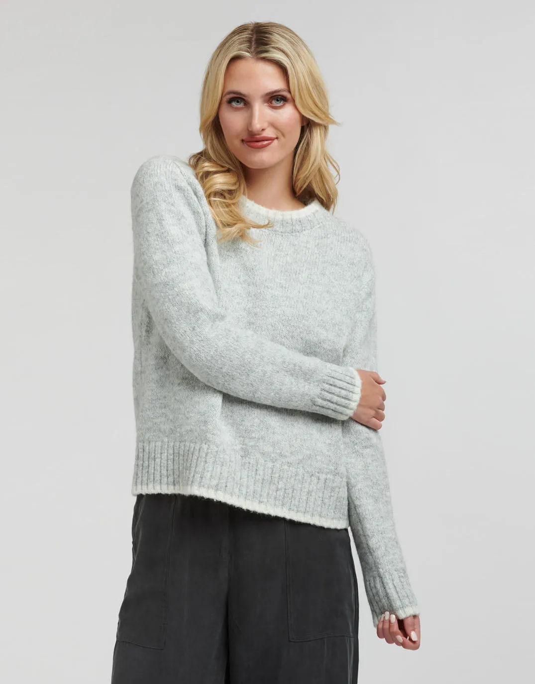 Rigby Alpaca Tweed Knit - Silver