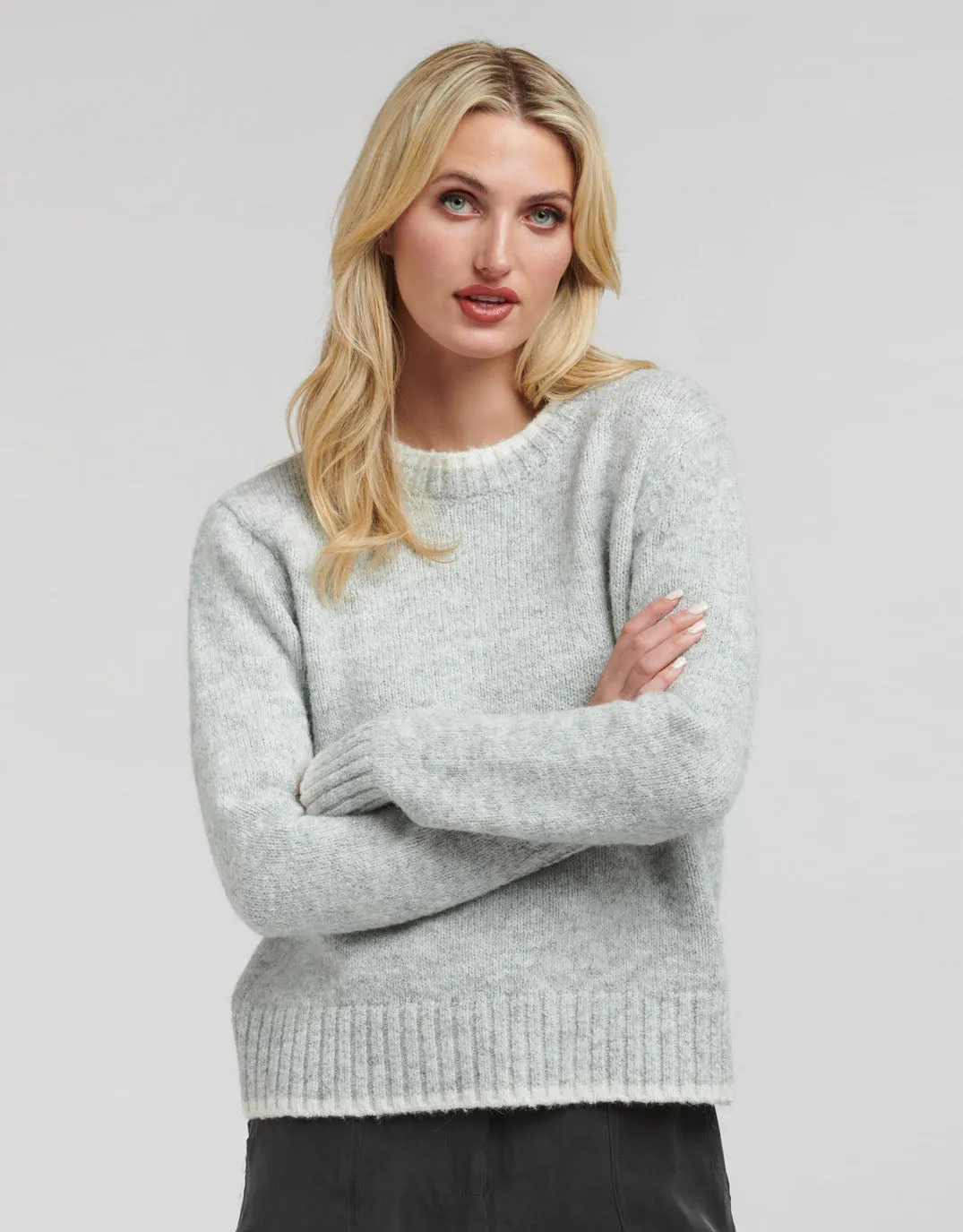 Rigby Alpaca Tweed Knit - Silver