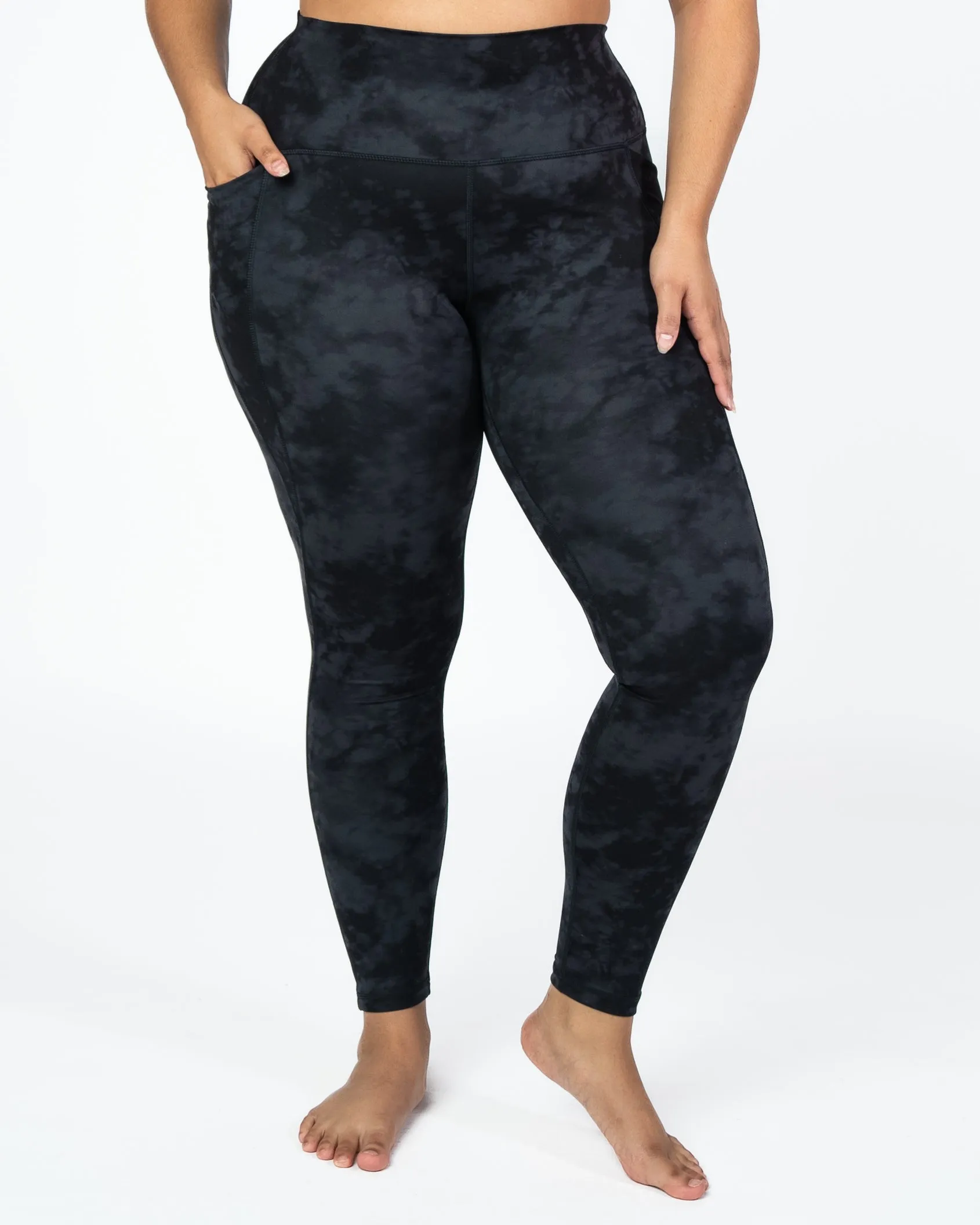 Shakti Leggings (27 in. inseam) - Onyx Tie Dye