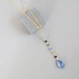 Sky Blue Quartz Yoga Pendant Necklace