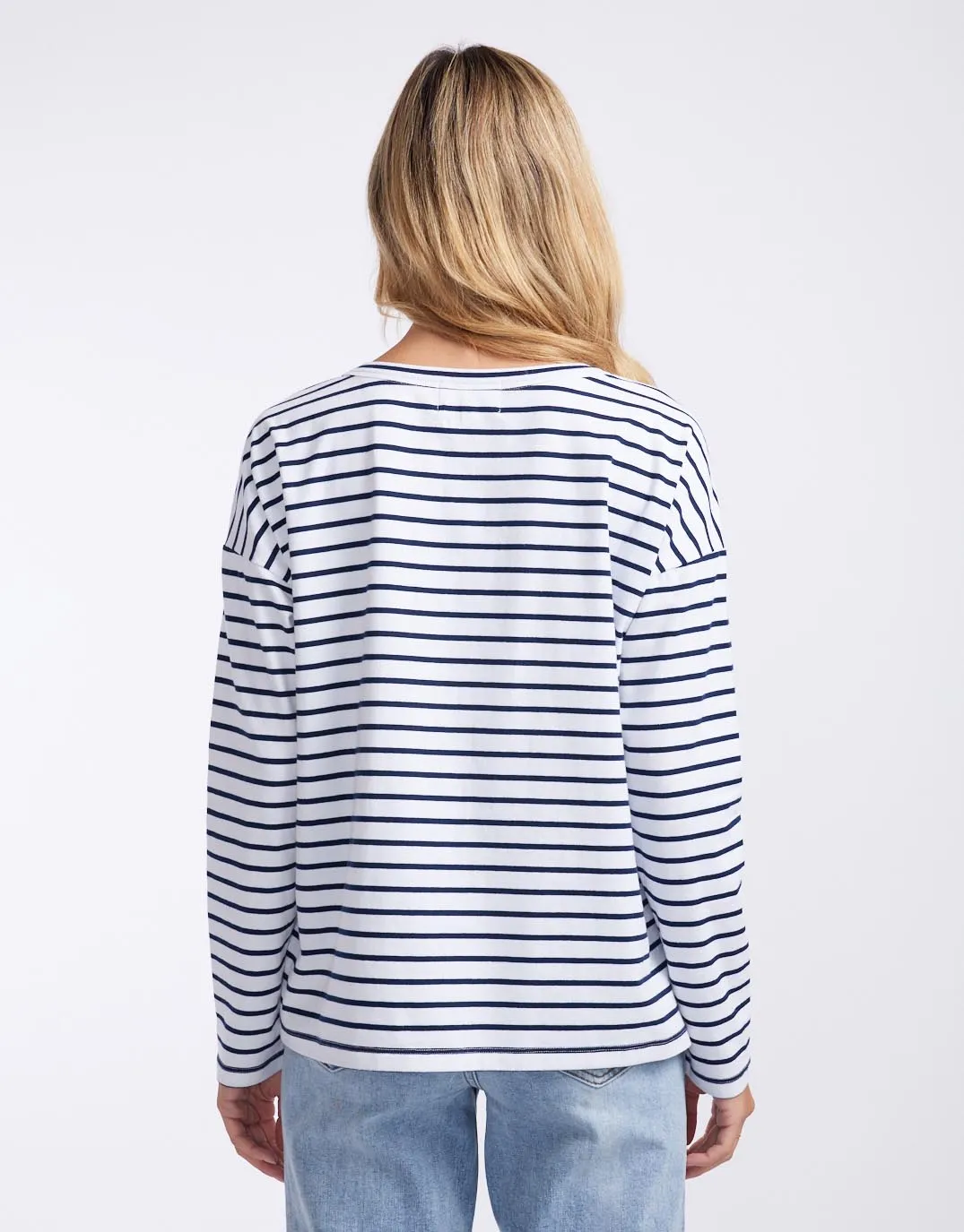 Stella Long Sleeve T-Shirt - Navy/White Stripe