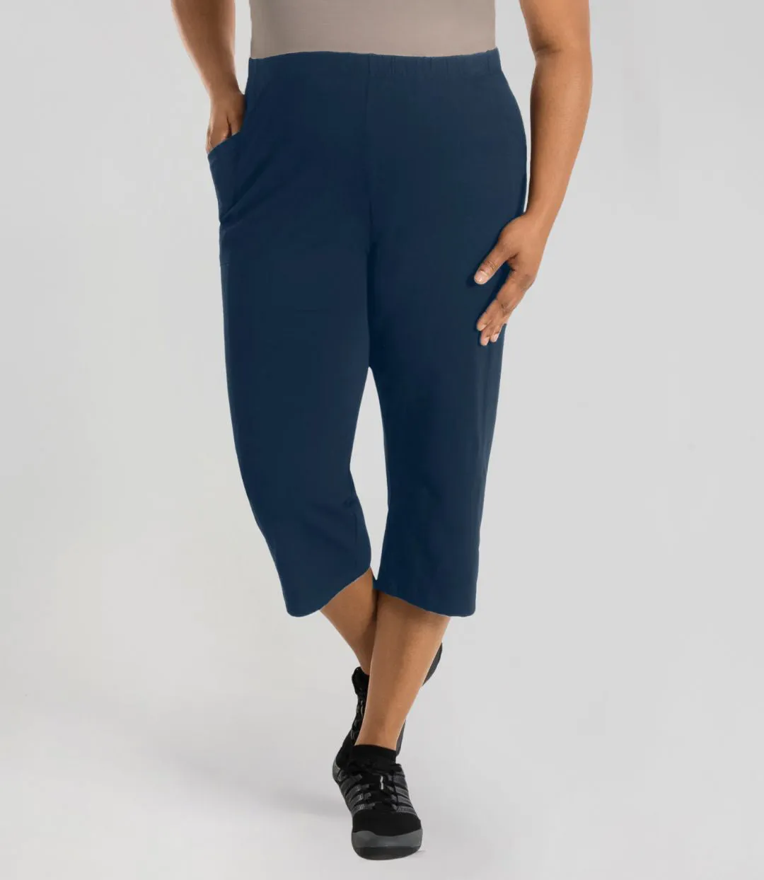 Stretch Naturals Side Pocket Capri Indigo