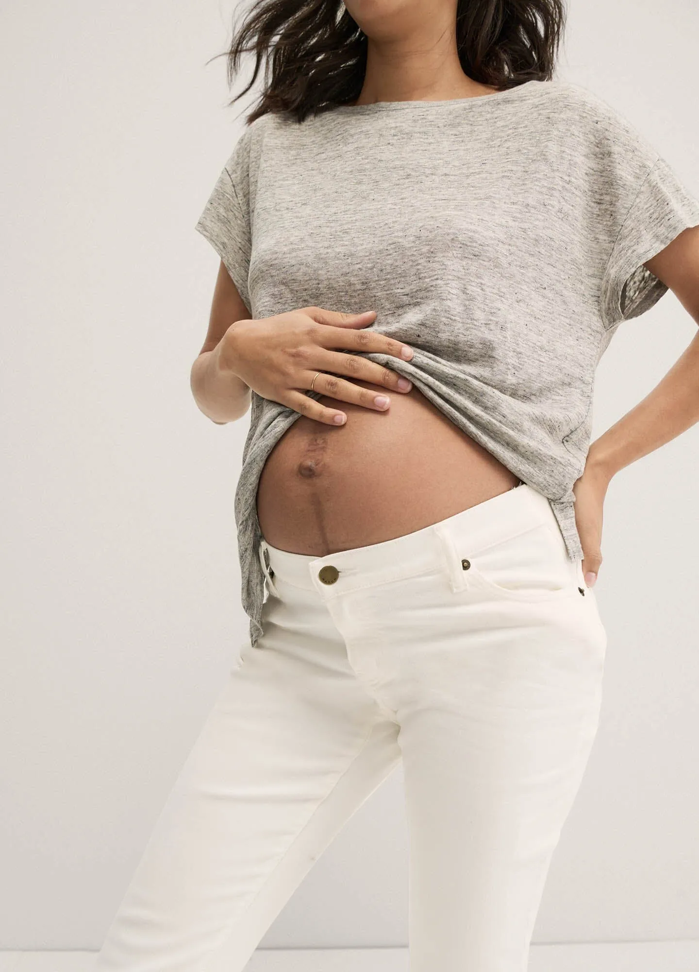 The Crop Maternity Jean