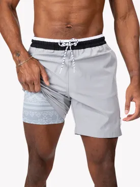 The Grey Days 7" (Lined Classic Swim Trunk)