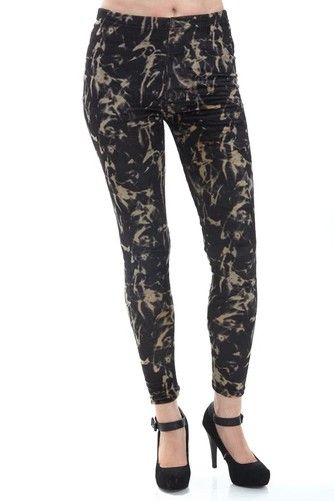 Women's Regular Abstract Smoke Leggings