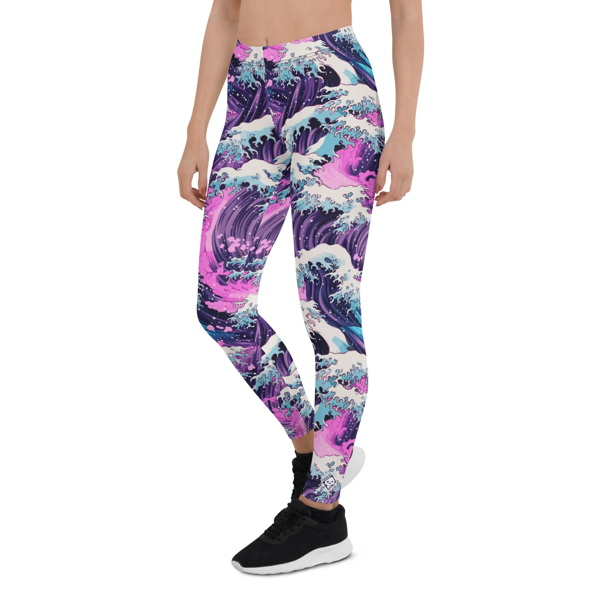 Women's Yoga Pants Workout Leggings - Purple Wave 002