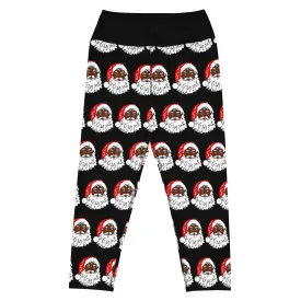 Yoga Capri Leggings Santa